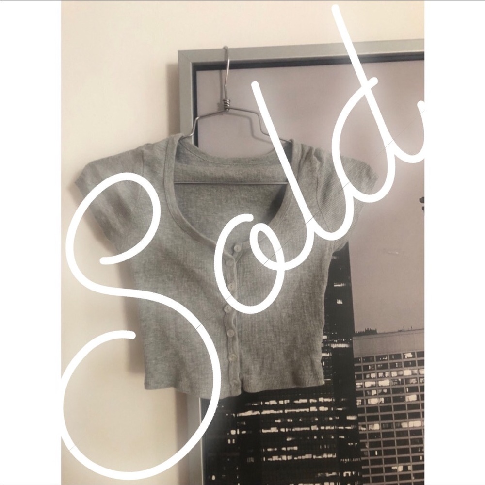 American Apparel gray crop top